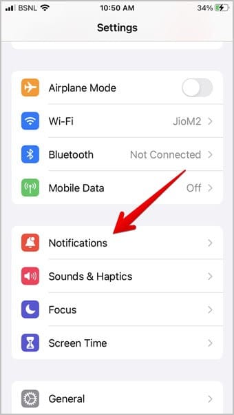 iPhone-Notification-Settings كيفية الحصول على إشعارات WhatsApp على شاشة القفل والشاشة الرئيسية