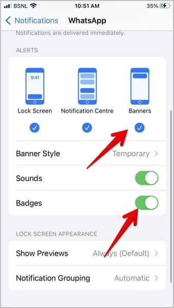 iPhone-WhatsApp-Notifications-Home-Screen كيفية الحصول على إشعارات WhatsApp على شاشة القفل والشاشة الرئيسية