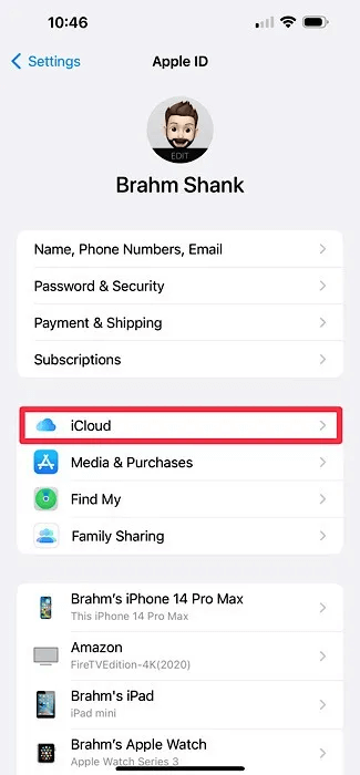 iPhone-iCloud-menu.jpg كيفية إعادة ضبط المصنع لجهاز iPhone