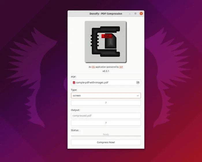 input-pdf-compression-densify-linux.jpeg 8 طرق لضغط مستندات PDF على سطح المكتب والجوال