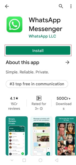 install-whatsapp-in-google-play-store-android-app-e1671050856320 إصلاح تنسيق ملف WhatsApp غير مدعوم على Android