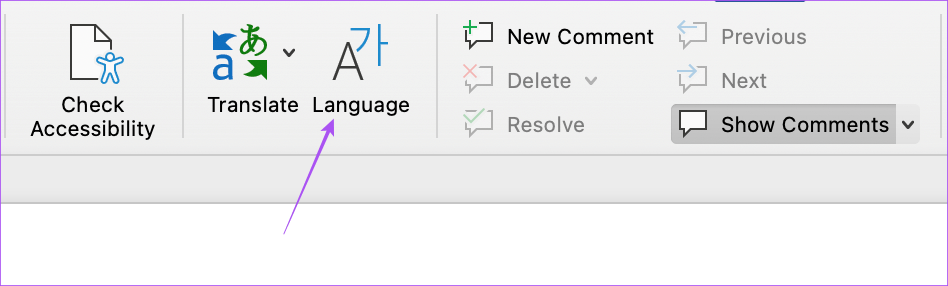 language-review-word-mac أفضل 5 إصلاحات لعدم عمل التصحيح التلقائي في Microsoft Word على Mac