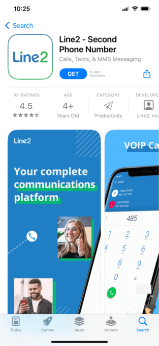 line2-app-store-1-473x1024-1-e1671714523327 22 من أفضل تطبيقات أرقام الهواتف المزيفة المجانية لـ iPhone