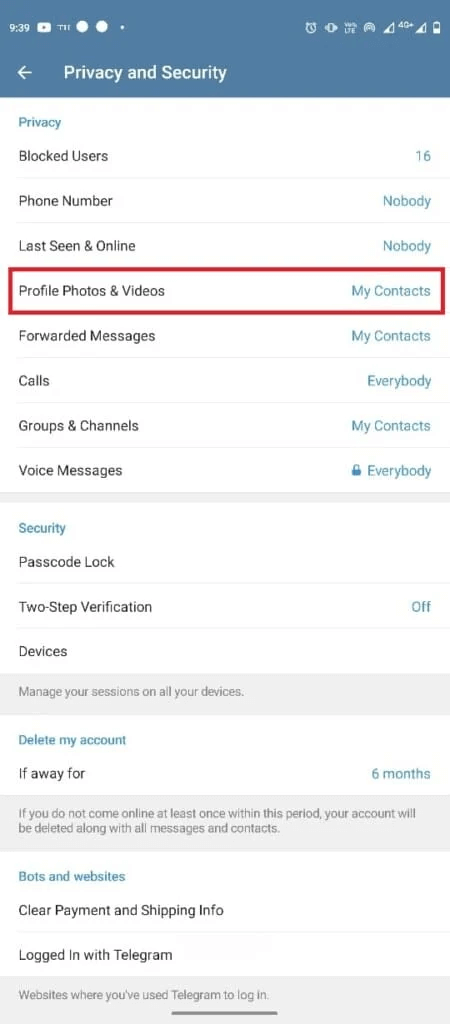 locate-and-tap-on-profile-photos-and-videos-450x1024-1 كيفية إضافة وتغيير وحذف صورة ملف تعريف Telegram