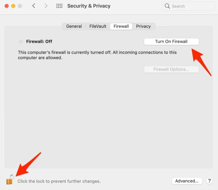 macos-firewall-settings.jpeg 11 طرق لمنع Discord من قطع الاتصال وإعادة الاتصال