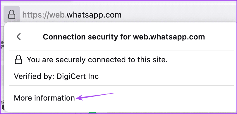 more-information-whatsapp-web-firefox أفضل 5 إصلاحات لعدم وجود صوت في WhatsApp للويب على Mac و Windows