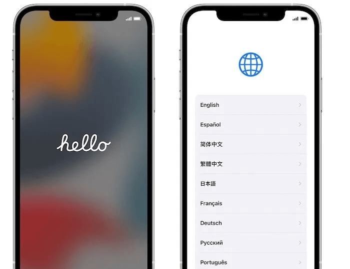 move-data-new-iphone-quick-start-hello.jpg كيفية نقل البيانات إلى جهاز iPhone أو iPad جديد