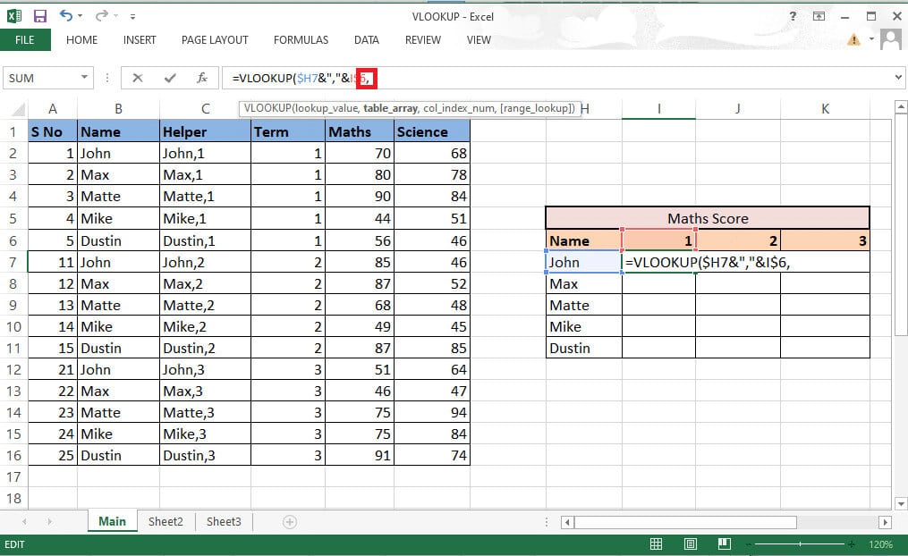 move-to-the-next-argument-which-is-table_array-by كيفية استخدام VLOOKUP بمعايير متعددة