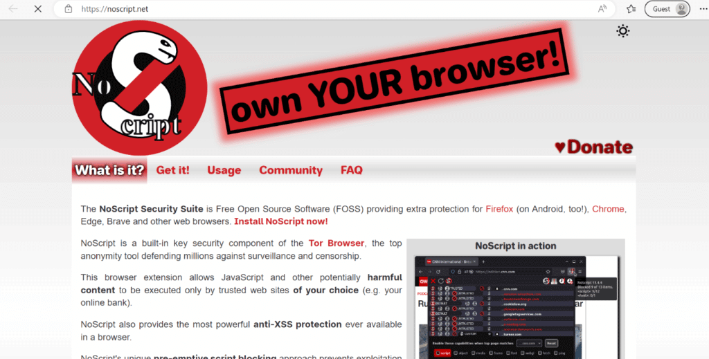 noscript-web-page-1024x519-1 أفضل 26 إضافة لمتصفح Firefox للمطورين والمصممين