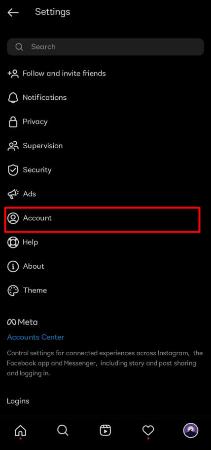 now-choose-account- كيفية تتبع موقع حساب Instagram