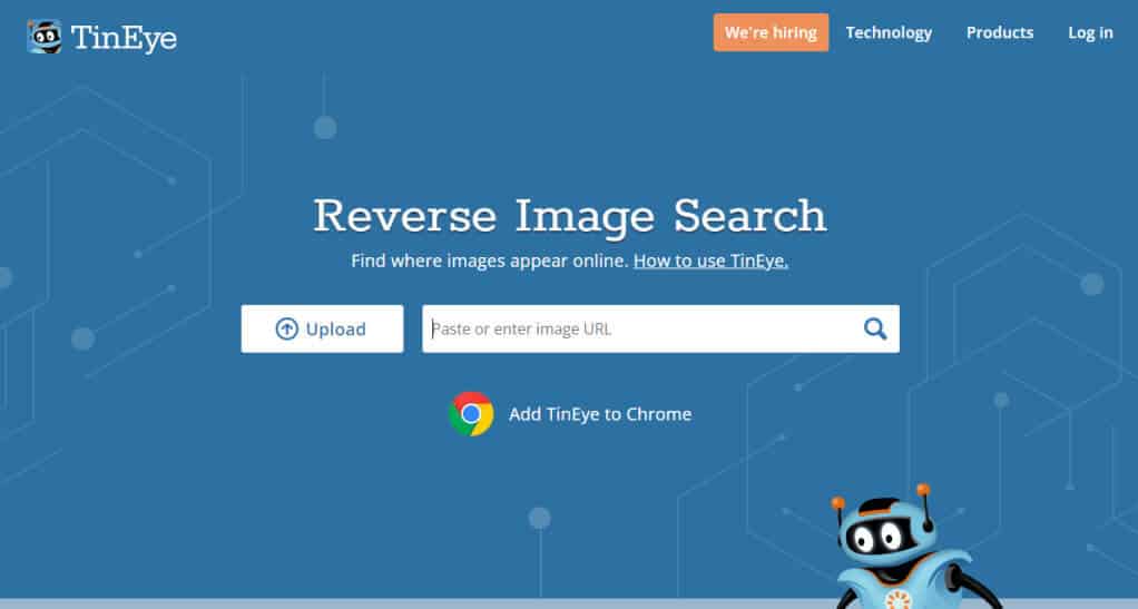 officail-website-of-tineye كيفية تتبع موقع حساب Instagram