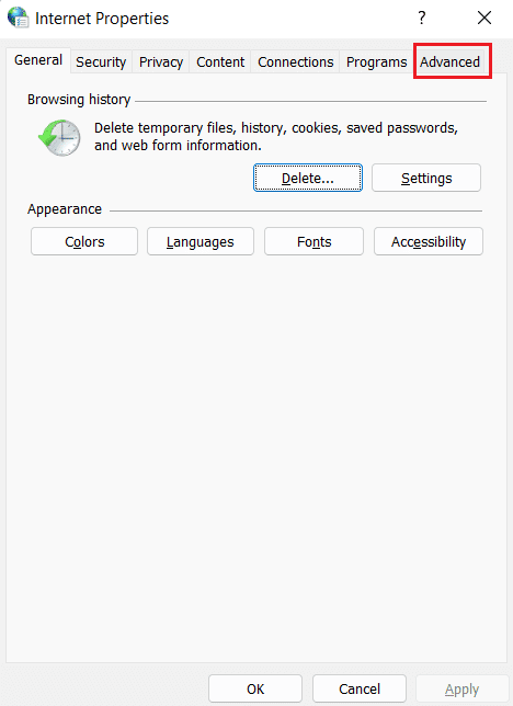 open-advanced-tab إصلاح الخطأ Err Proxy Connection Failed على Chrome