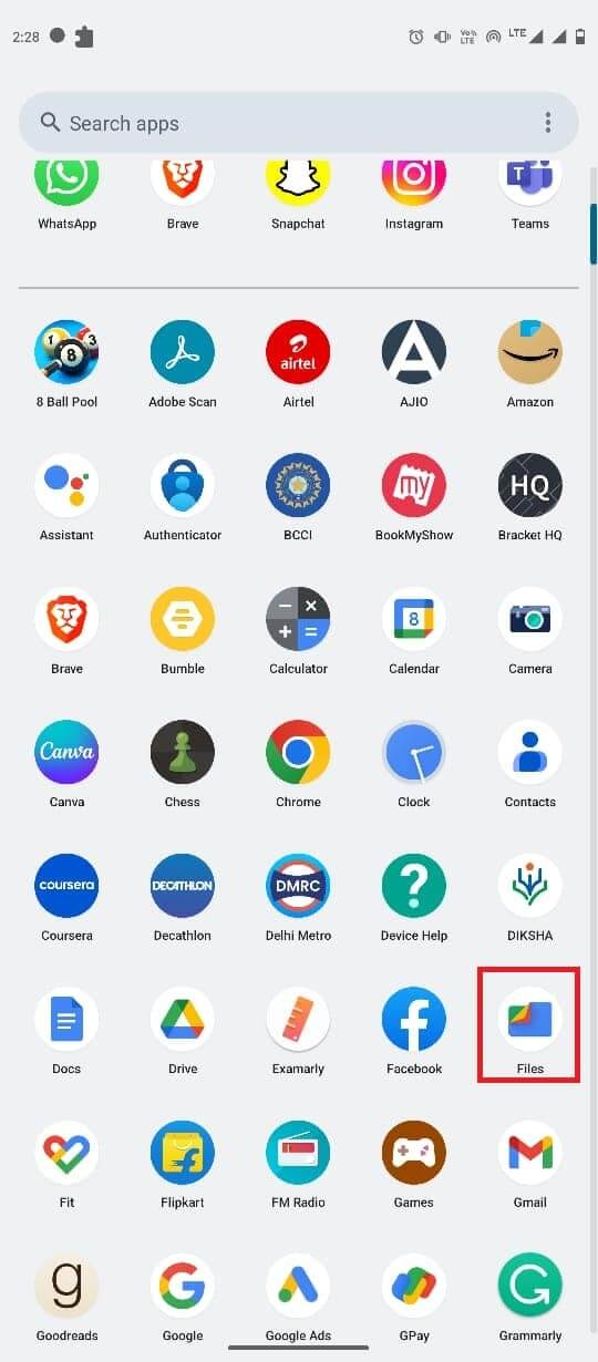 open-files-from-the-phone-menu إصلاح تنسيق ملف WhatsApp غير مدعوم على Android