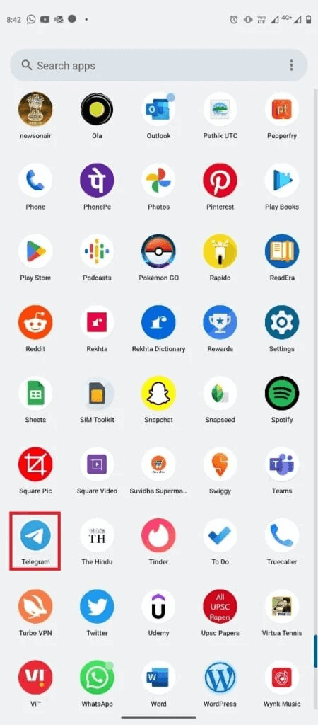 open-telegram-from-the-phone-menu-2-450x1024-1 كيفية إضافة وتغيير وحذف صورة ملف تعريف Telegram