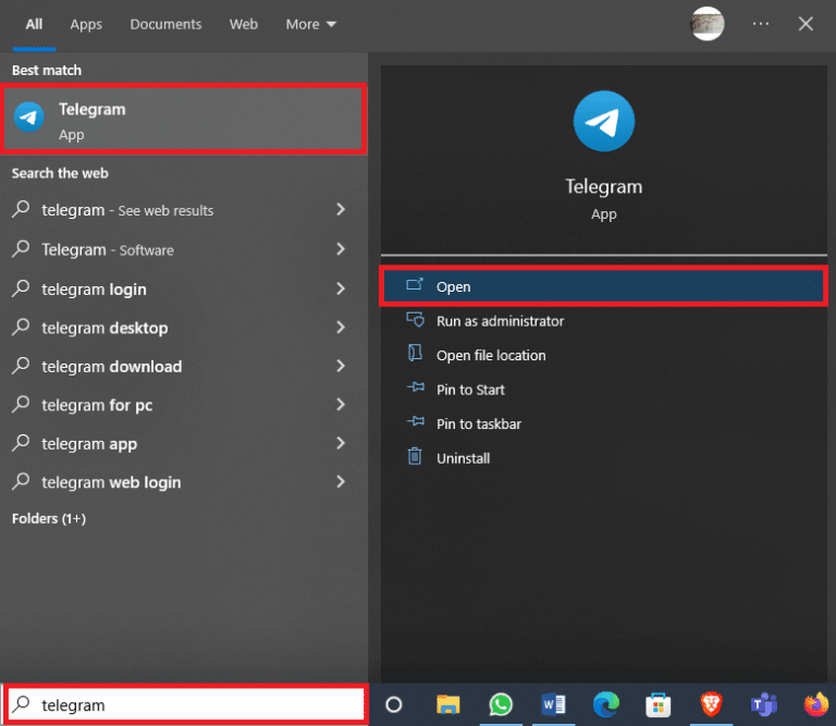 open-telegram-from-the-start-menu-1-768x667-1 كيفية إضافة وتغيير وحذف صورة ملف تعريف Telegram