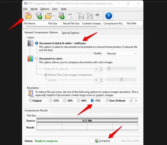 pdf-compressor-settings-windows-11.jpg 8 طرق لضغط مستندات PDF على سطح المكتب والجوال