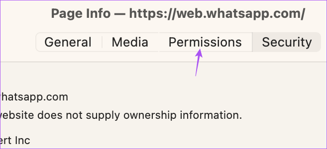 permissions-site-settings-whatsapp-web-firefox أفضل 5 إصلاحات لعدم وجود صوت في WhatsApp للويب على Mac و Windows