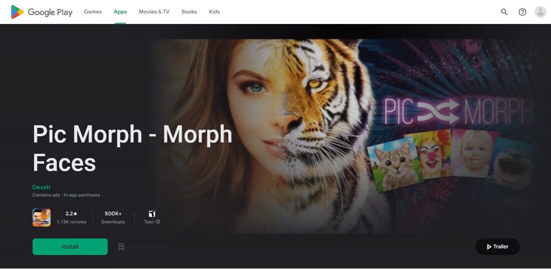 pic-morph-morph-faces-playstore أفضل 20 تطبيق لتحويل صور الوجه Face Morph مجاني على Android