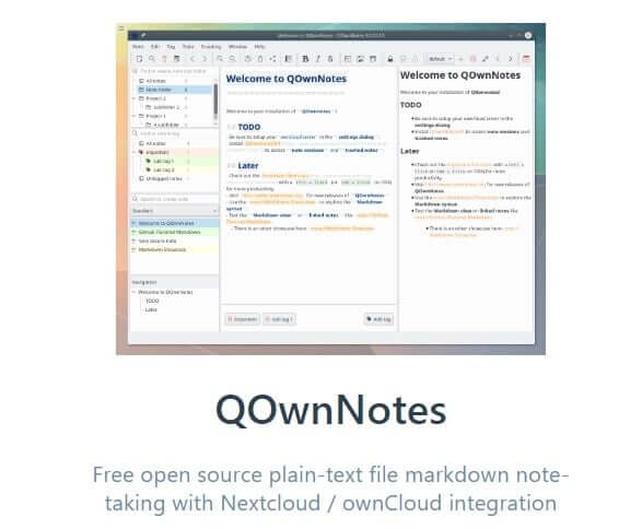 qownnotes أفضل 30 Code Editor "محرر كود" لـ Windows