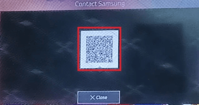 qr-code-display-contact-samsung-smart-tv كيفية تسجيل الدخول إلى حساب Samsung على التلفزيون