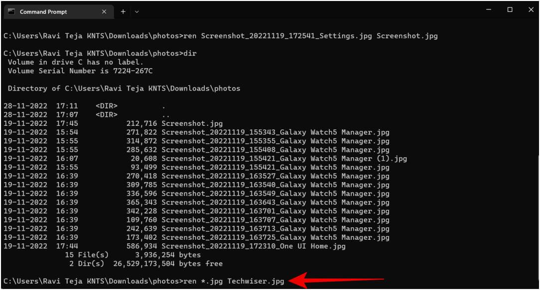 renaming-files-from-command-prompt 4 طرق لإعادة تسمية ملفات متعددة مرة واحدة على Windows 10 و 11