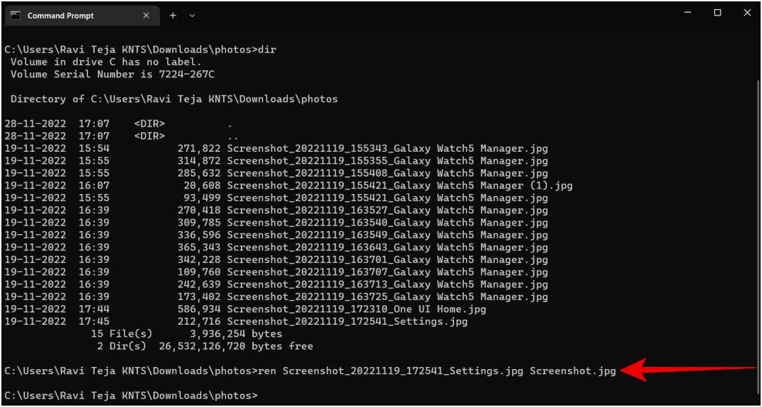 renaming-from-command-prompt 4 طرق لإعادة تسمية ملفات متعددة مرة واحدة على Windows 10 و 11