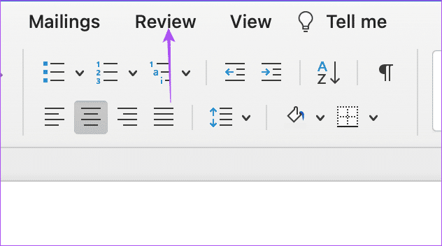 review-word-mac أفضل 5 إصلاحات لعدم عمل التصحيح التلقائي في Microsoft Word على Mac