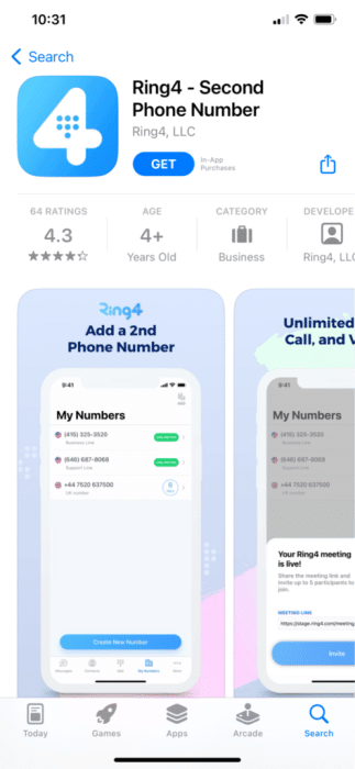 ring4-app-store-1-473x1024-1-e1671714830974 22 من أفضل تطبيقات أرقام الهواتف المزيفة المجانية لـ iPhone