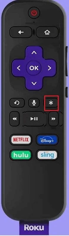 roku-remote-star-button-to-open-options كيفية إلغاء اشتراك Acorn TV