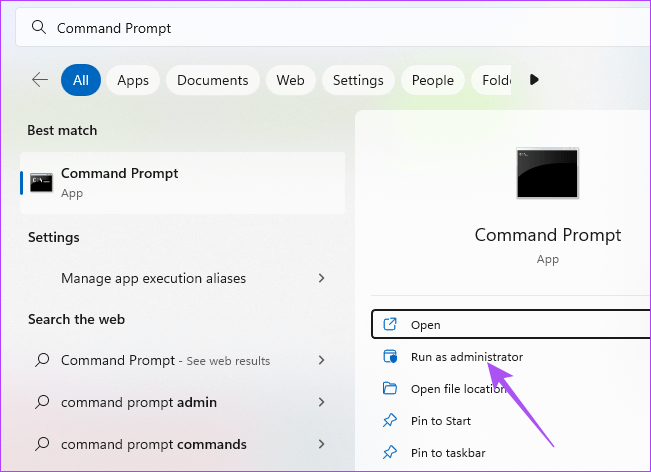 run-as-admin-command-prompt-windows-11 أفضل 5 طرق لتهيئة وفورمات بطاقة SD على Windows 11