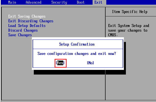 save-configuration-changes-in-BIOS-setting إصلاح خطأ نظام Nox Player