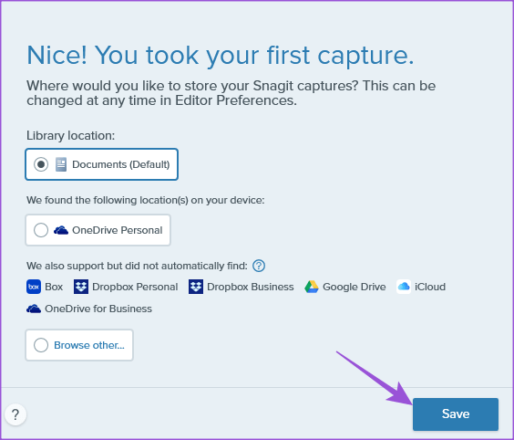 save-screen-recording-snagit-windows-11 أفضل 4 طرق لتسجيل الشاشة بدون Xbox Game Bar على Windows 11