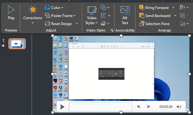 screen-recording-powerpoint-slides أفضل 4 طرق لتسجيل الشاشة بدون Xbox Game Bar على Windows 11