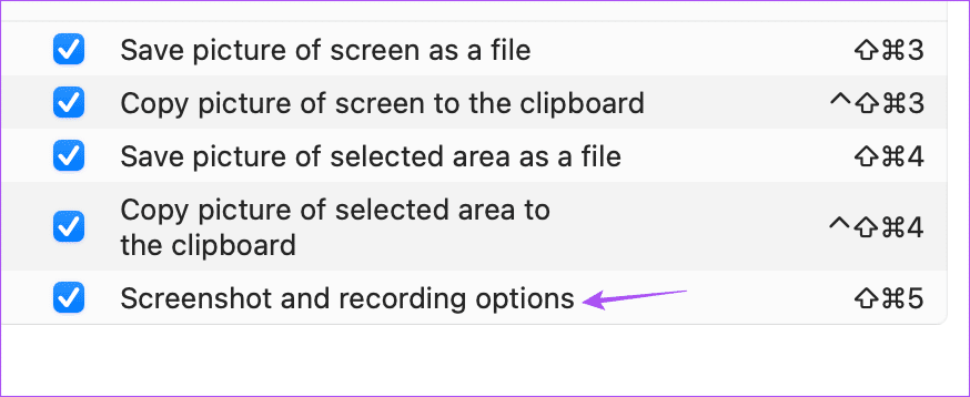 screenshot-and-recording-options-mac أفضل 7 إصلاحات لعدم عمل مسجل الشاشة على نظام Mac