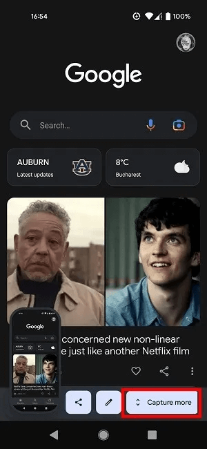 scrolling-screenshots-android-native-feature-capture-more.jpg كيفية التقاط لقطة شاشة قابلة للتمرير على Android