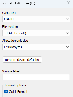 select-format-sd-card-windows-11 أفضل 5 طرق لتهيئة وفورمات بطاقة SD على Windows 11