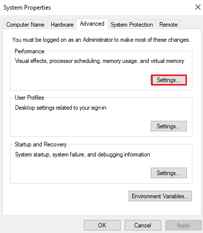 select-performance-settings إصلاح خطأ نظام Nox Player