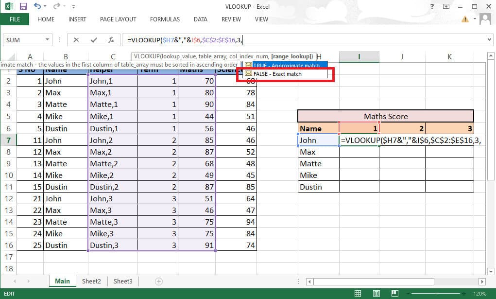select-the-false-exact-match-option-to-proceed-to كيفية استخدام VLOOKUP بمعايير متعددة