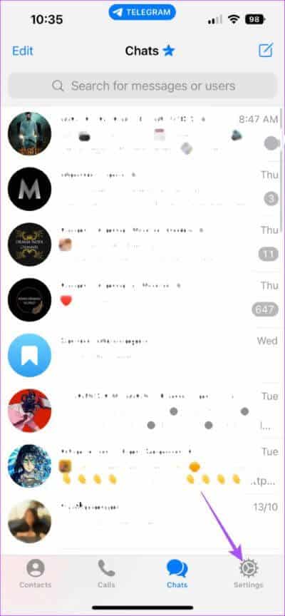 settings-telegram-iphone-1-474x1024-1 أفضل 5 إصلاحات لعدم عمل معرف الوجه Face ID في Telegram على iPhone