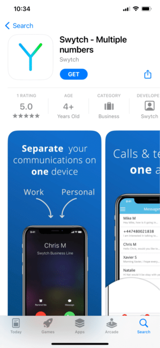 swytch-app-store-1-473x1024-1-e1671714949412 22 من أفضل تطبيقات أرقام الهواتف المزيفة المجانية لـ iPhone