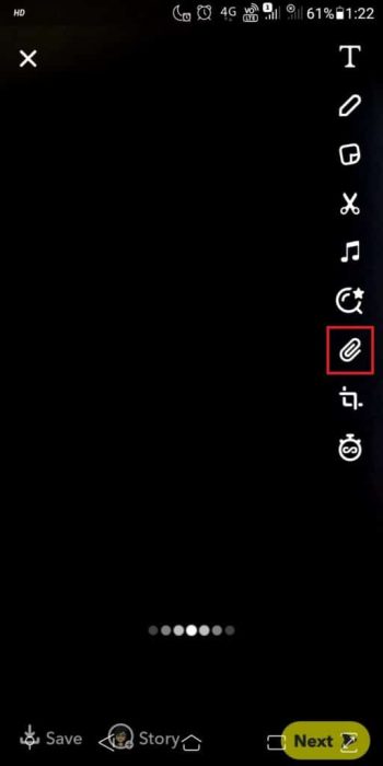 take-a-snap-and-tap-on-the-pin-icon-512x1024-1-e1671455678794 كيفية إعادة نشر مقاطع فيديو Instagram على قصة Snapchat