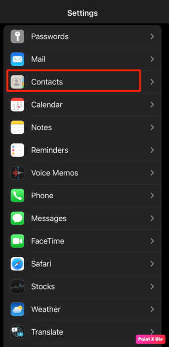 tap-on-contacts-option-e1671282663738 كيفية إصلاح اختفاء جميع أسماء جهات الاتصال على iPhone