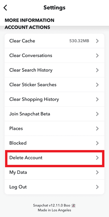 tap-on-delete-account هل يتم حذف Snapchat؟