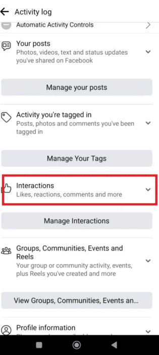 tap-on-interactions-461x1024-1-e1671311333762 كيفية مشاهدة المنشورات التي أعجبتك على تطبيق Facebook