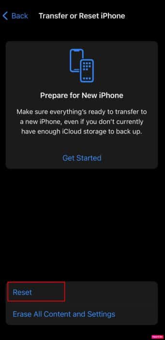 tap-on-reset-e1671646033331 كيفية إصلاح iPhone XR العالق على شعار Apple