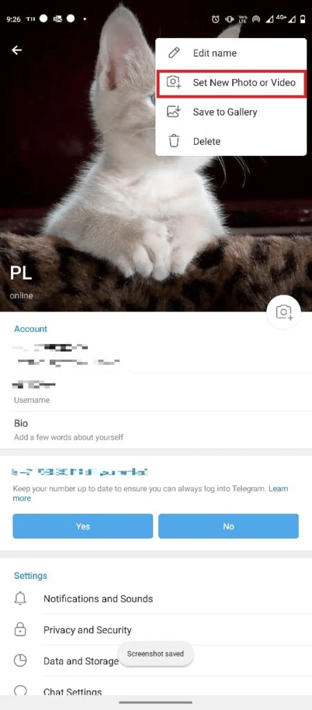 tap-on-set-new-photo-or-video-450x1024-1 كيفية إضافة وتغيير وحذف صورة ملف تعريف Telegram