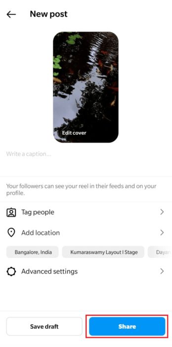 tap-on-share-509x1024-1-e1671471109795 كيفة الحصول وضع ملء الشاشة في مقاطع فيديو Instagram