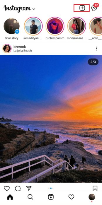 tap-on-the-create-option-509x1024-1-e1671471025590 كيفة الحصول وضع ملء الشاشة في مقاطع فيديو Instagram