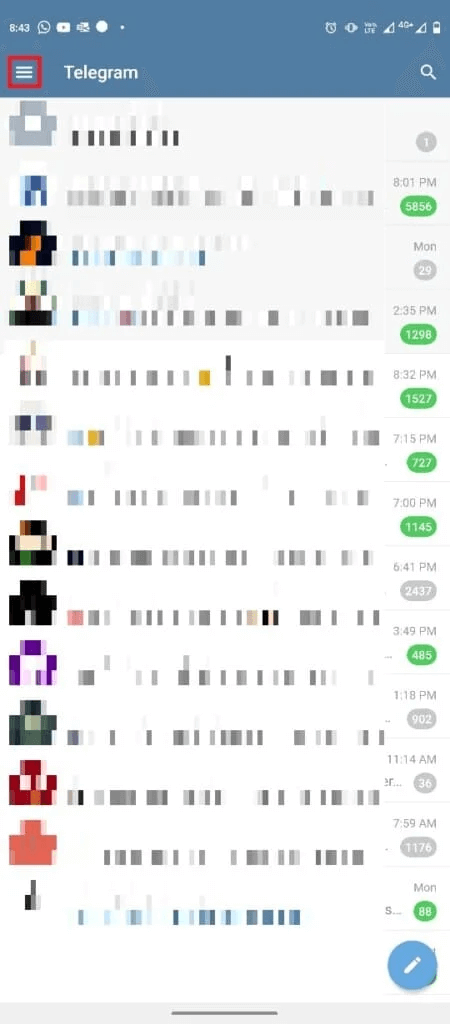 tap-on-the-three-line-icon-in-the-top-left-corner-450x1024-1 كيفية إضافة وتغيير وحذف صورة ملف تعريف Telegram