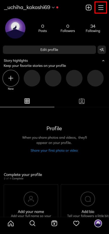 tap-the-hamburger-menu-button- كيفية إعادة تعيين أو مسح اقتراحات البحث في Instagram